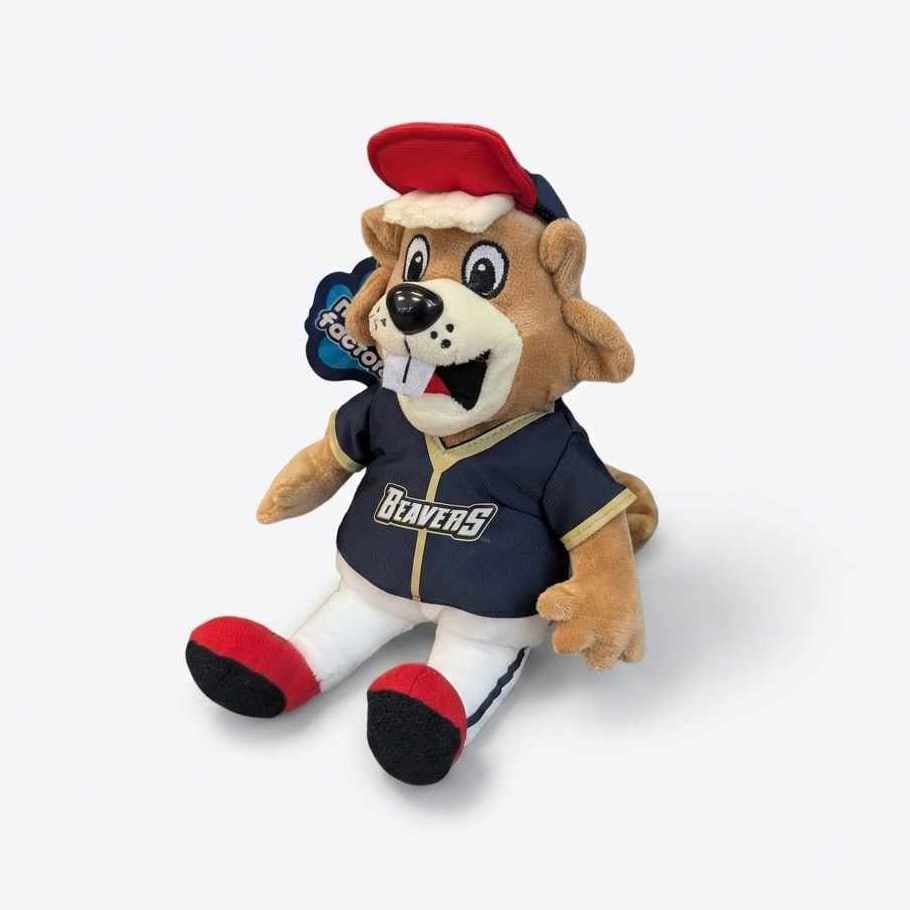 Plush Buzz Beaver mascot toy