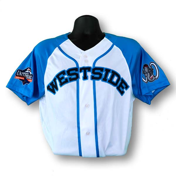 light blue baseball jersey