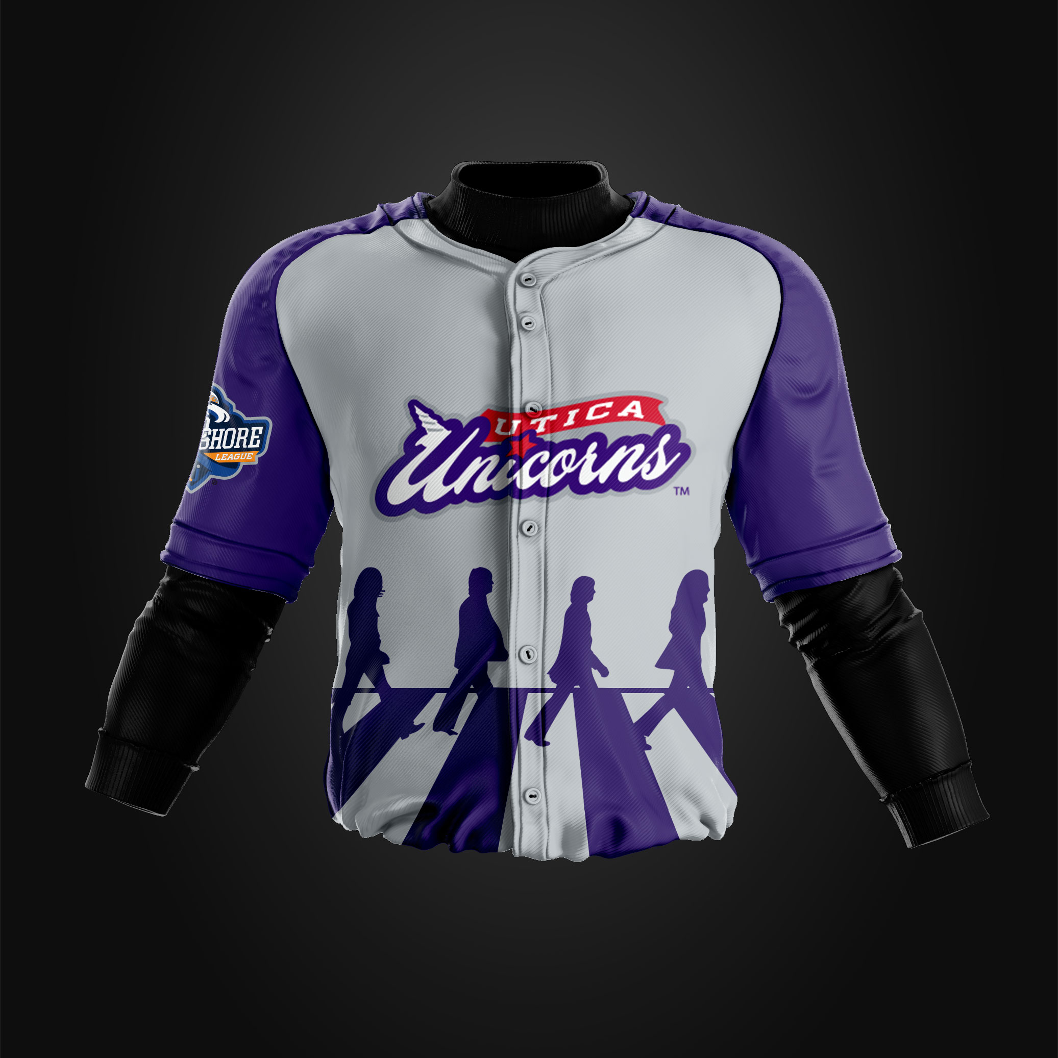 Mens Utica Unicorns Purple Jersey - United Shore Professional Baseball