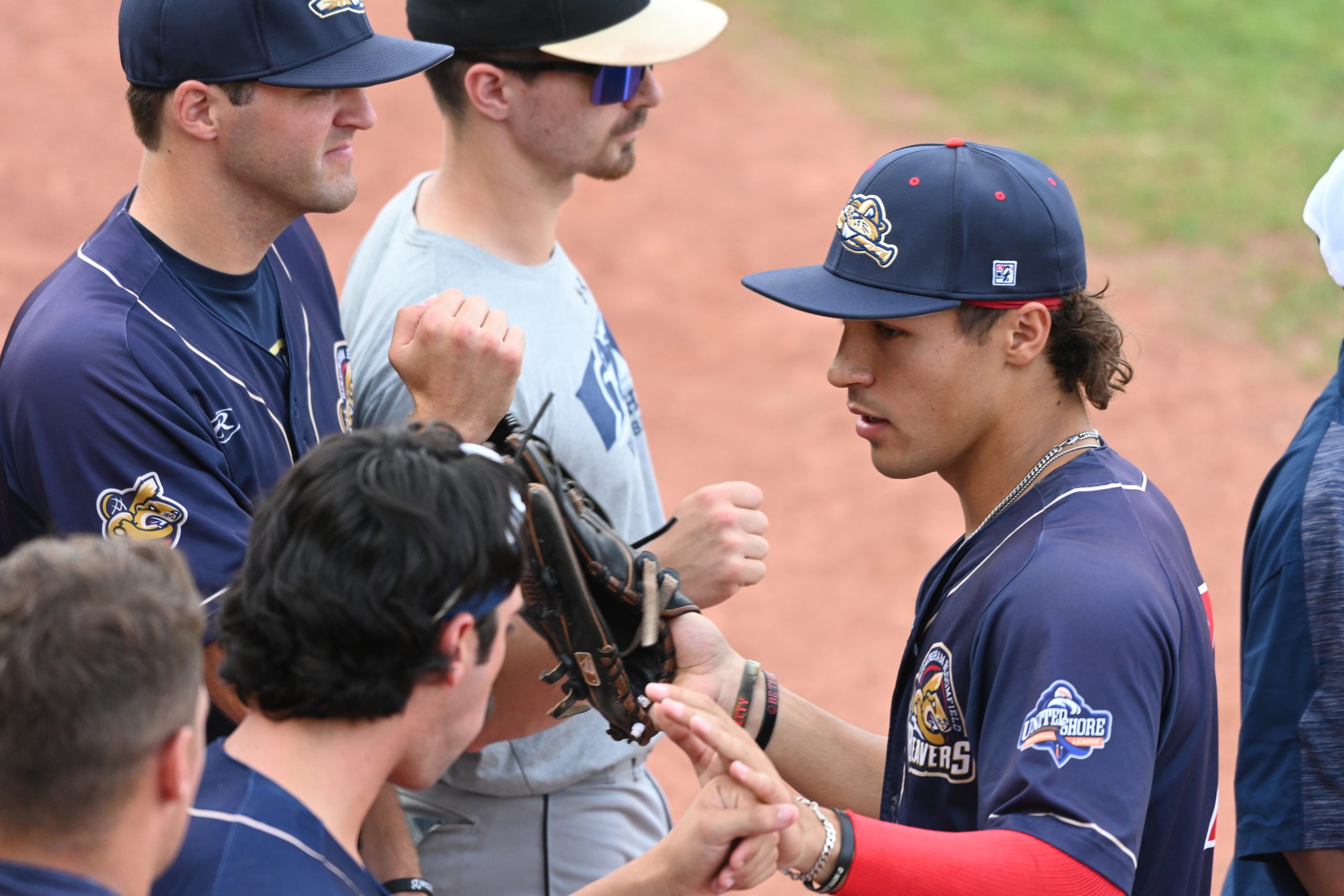 Beavers BP hat on field