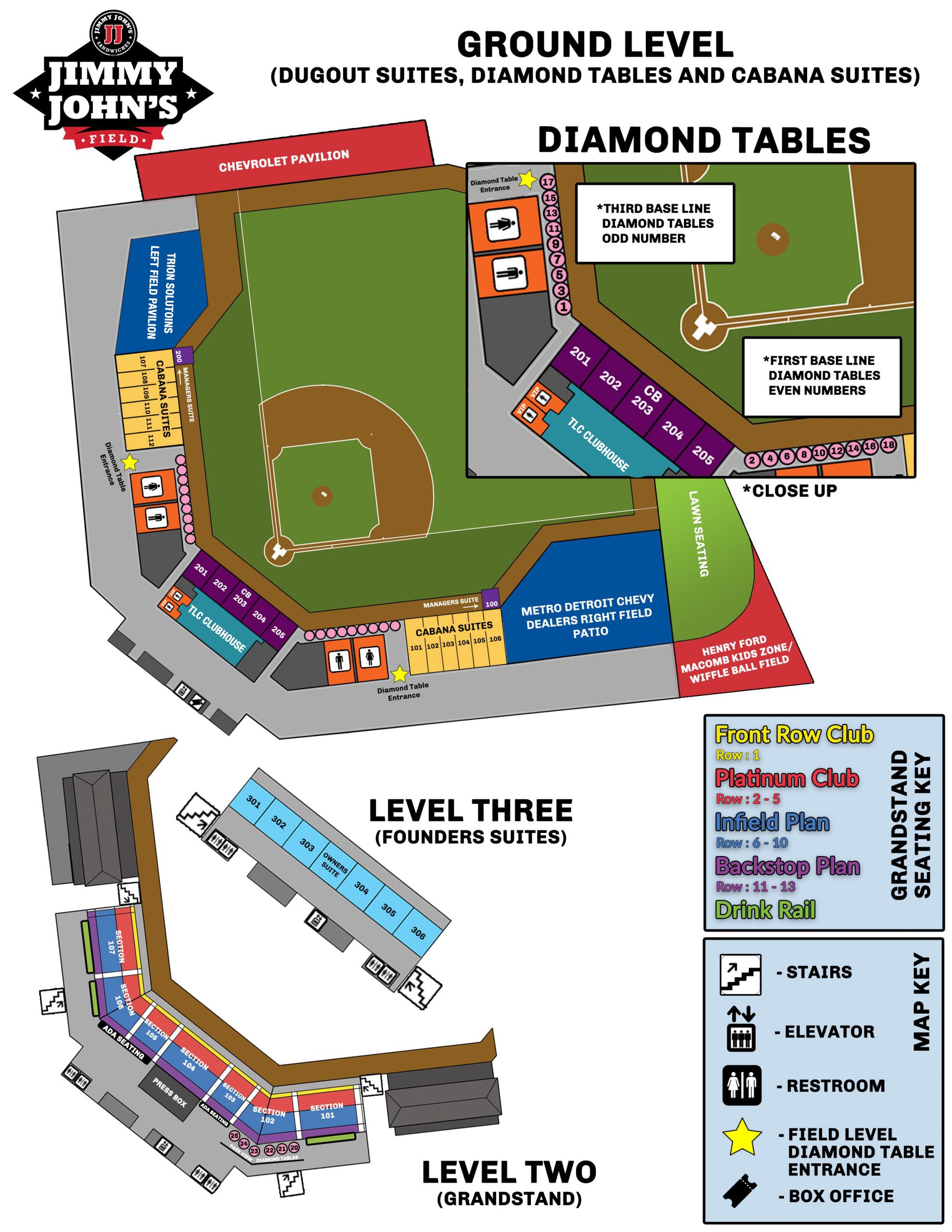 Seating Chart - United Shore Professional Baseball League (USPBL)
