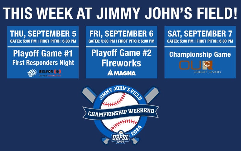 Championship weekend at Jimmy John’s Field!